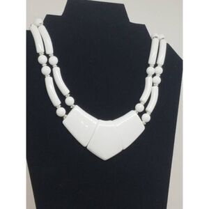 Vintage white multi‎ strand necklace